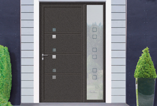 Voordeur met RVS deurgreep